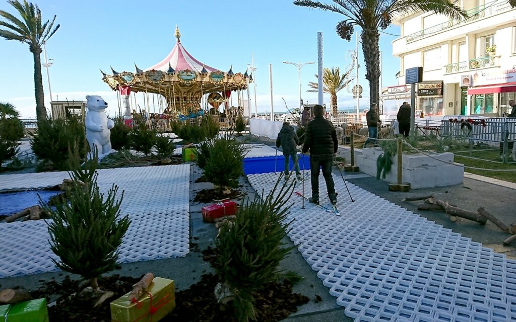 ski de fond artificielle animation Noël