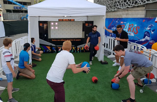Animation sur le thème du rugby à Paris