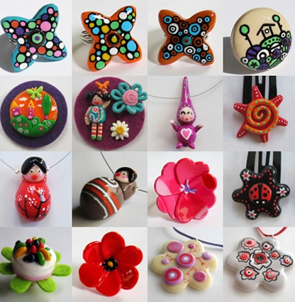 Bijoux en pate fimo