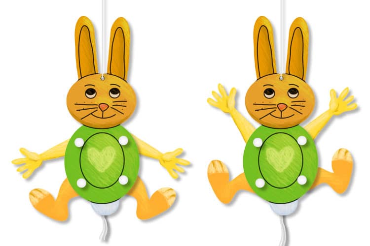 Mobile lapin articulé